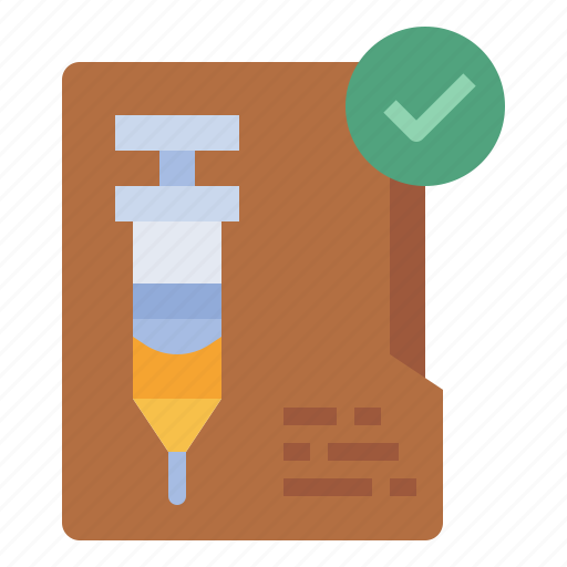 Vaccine, experiment, research, guarantee, approval icon - Download on Iconfinder