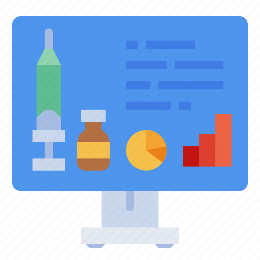 Computer, monitor, statistic, data, experiment icon - Download on Iconfinder