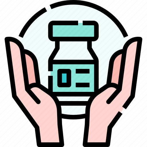 Hands, vaccine, medicine, protection icon - Download on Iconfinder