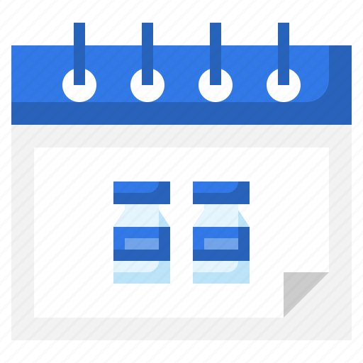 Calendar, injection, vaccine, schedule, date icon - Download on Iconfinder