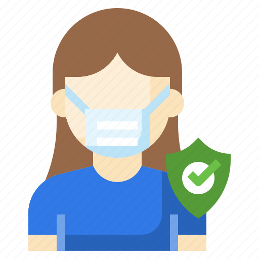 Immunity, prevention, face, mask, shield, woman icon - Download on Iconfinder