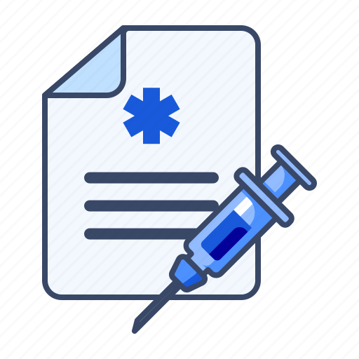 Syringe, certificate, certification icon - Download on Iconfinder