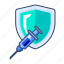 syringe, shield, protection 