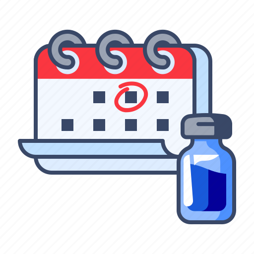 Vaccine, calendar, date, medicine icon - Download on Iconfinder