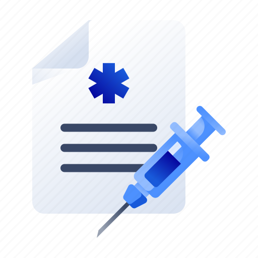 Syringe, certificate, protection icon - Download on Iconfinder
