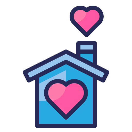 Family, love, heart, valentines, home icon - Free download