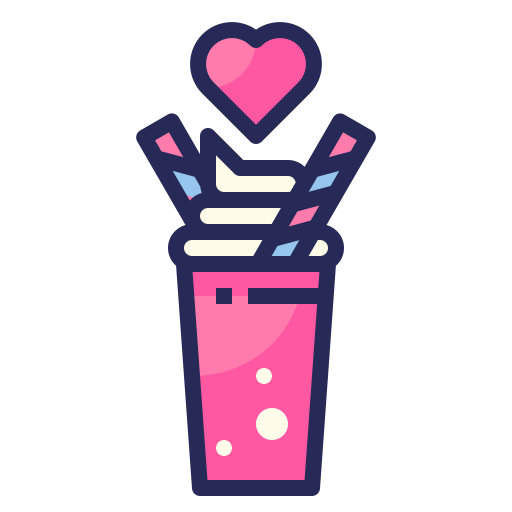 Smoothie, love, valentines, romantic icon - Free download