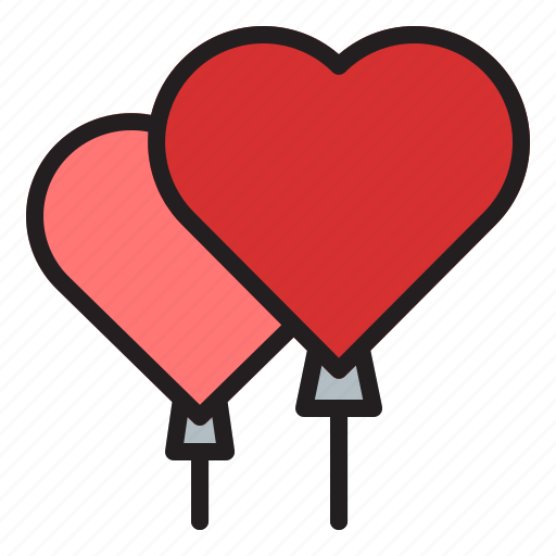 Love, valentine, heart, couple, romance, wedding, ballon icon - Download on Iconfinder