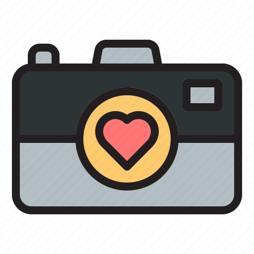 Love, valentine, heart, couple, romance, wedding, camera icon - Download on Iconfinder