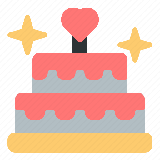Love, valentine, heart, couple, romance, wedding, cake icon - Download on Iconfinder