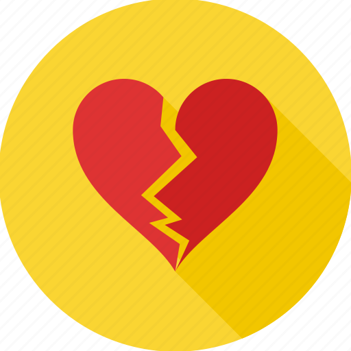 Breakup, broken heart, divorce, heart, seperation, break, heart broken icon - Download on Iconfinder