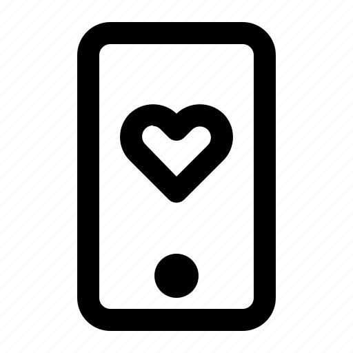 Favorite, heart, love, mobile, phone, smartphone icon - Download on Iconfinder