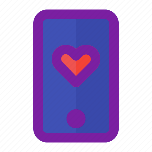 Heart, love, mobile, phone, smartphone icon - Download on Iconfinder