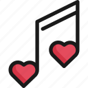 heart, love, music, musical, note, romantic, valentine