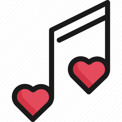 Heart, love, music, musical, note, romantic, valentine icon - Download on Iconfinder