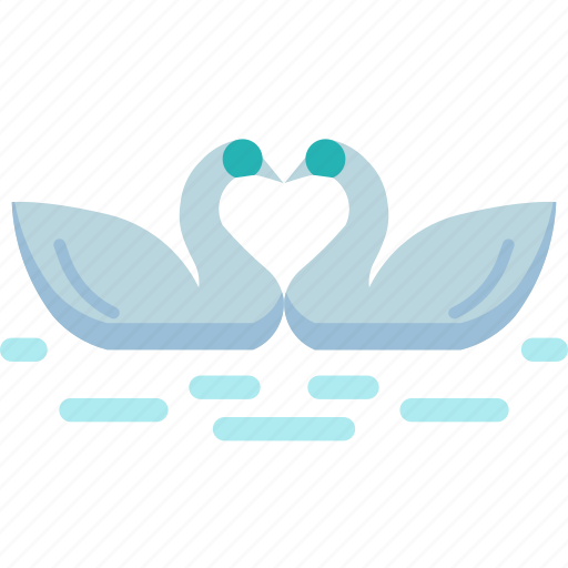 Bird, couple, heart, lake, love, romance, swan icon - Download on Iconfinder