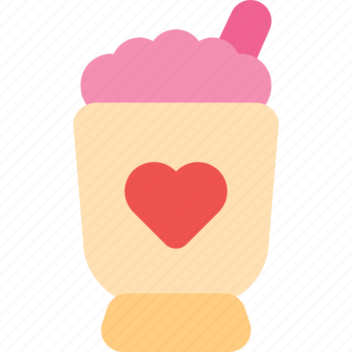 Valentine, valentine day, love, milkshake, heart icon - Download on Iconfinder