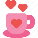 valentine, valentine day, love, coffee, hot drink