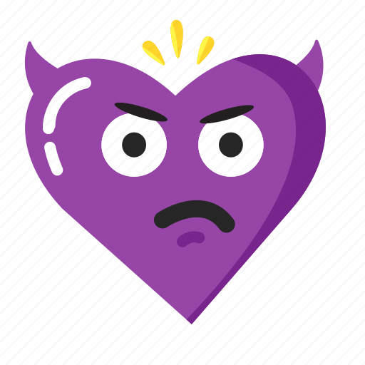 Valentine, emoji, gift, february, couple, devil, angry icon - Download on Iconfinder