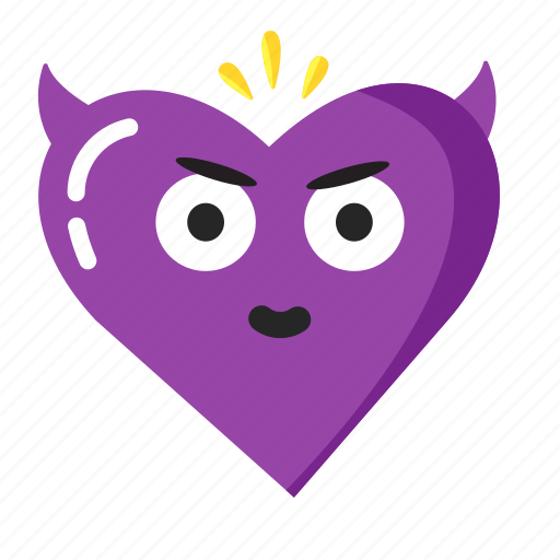 Valentine, emoji, gift, february, couple, devil, angry icon - Download on Iconfinder