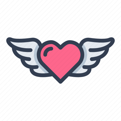 Valentine, heart, love, angel, wings icon - Download on Iconfinder