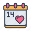 valentine, heart, love, calendar, event, date 