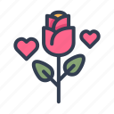 valentine, heart, love, rose, flower