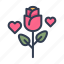 valentine, heart, love, rose, flower 