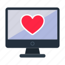 computer, date, day, love, online, romance, valentine