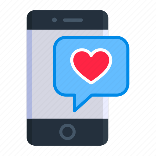 Chat, date, mobile, phone, romance, talk, valentine icon - Download on Iconfinder