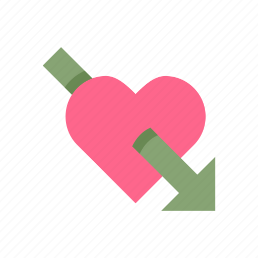 Valentine, heart, love, arrow icon - Download on Iconfinder