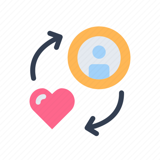 Valentine, heart, love, arrow, exchange, people, person icon - Download on Iconfinder
