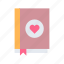 valentine, heart, love, book, diary 