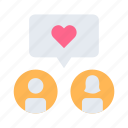valentine, heart, love, chat, message, couple