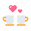 valentine, heart, love, coffee