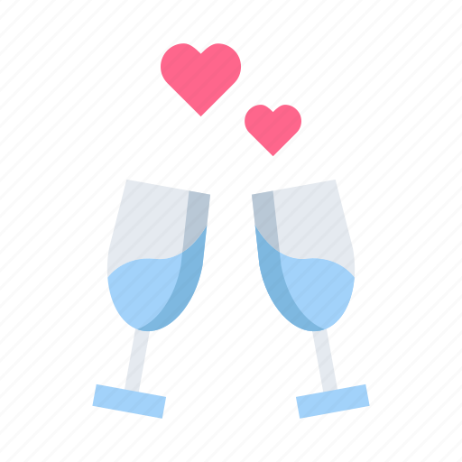 Valentine, heart, love, drink, party, wine icon - Download on Iconfinder