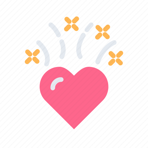 Valentine, heart, love, fireworks icon - Download on Iconfinder
