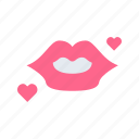 valentine, heart, love, kiss, lips