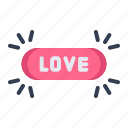 valentine, heart, love, label, tag