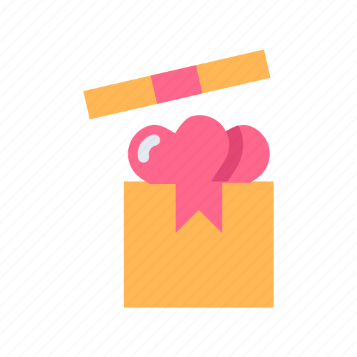 Valentine, heart, love, package, box icon - Download on Iconfinder