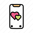 heart phone, heart, love, valentine, gift