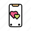heart phone, heart, love, valentine, gift 