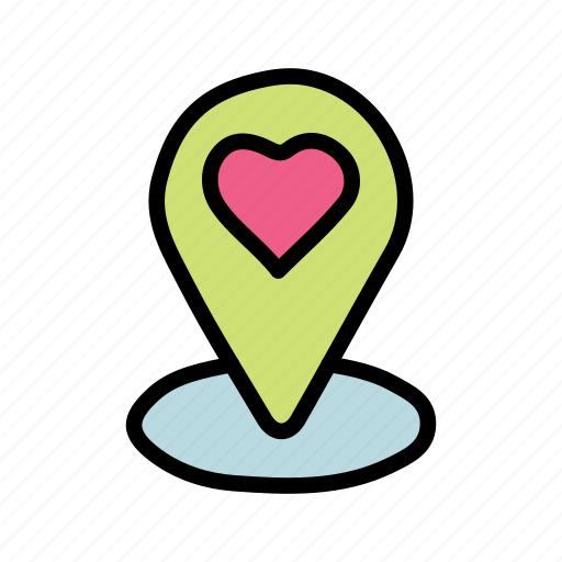 Location, love, heart, valentine, map icon - Download on Iconfinder