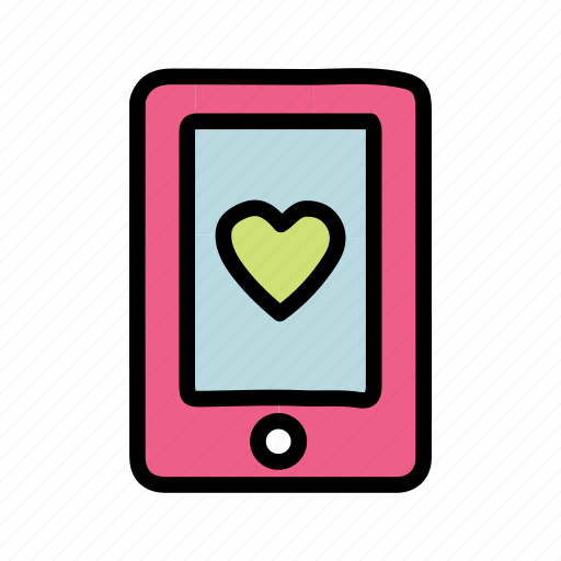 Mobile, smartphone, communication, love, heart, valentine icon - Download on Iconfinder