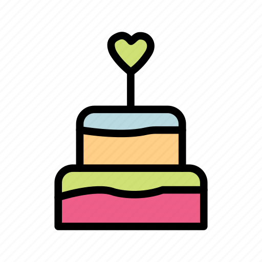 Cake, love, heart, valentine, romance icon - Download on Iconfinder