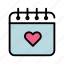 date, calendar, love, heart, valentine, romance 