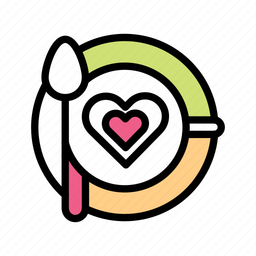 Dinar, food, love, heart, restaurant icon - Download on Iconfinder