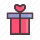 valentine, gift, present, heart, love