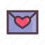 valentine, envelope, love, heaert 