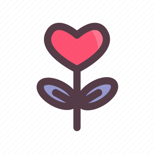 Valentine, flower, heart, love icon - Download on Iconfinder